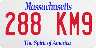 MA license plate 288KM9