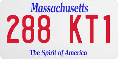 MA license plate 288KT1