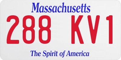 MA license plate 288KV1