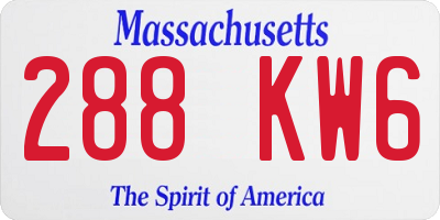 MA license plate 288KW6