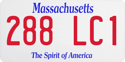MA license plate 288LC1