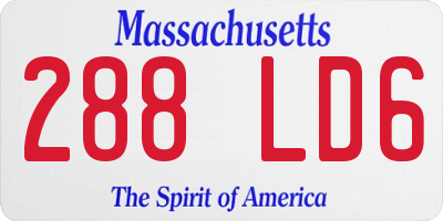 MA license plate 288LD6