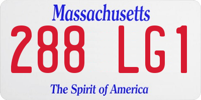 MA license plate 288LG1