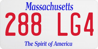 MA license plate 288LG4