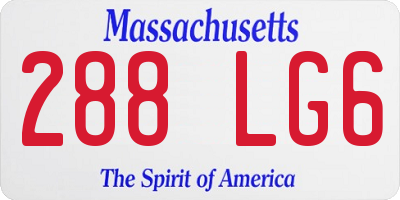 MA license plate 288LG6