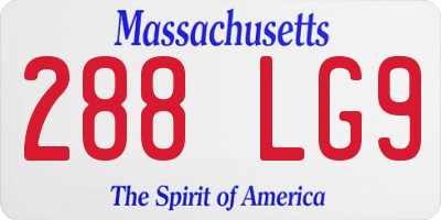 MA license plate 288LG9