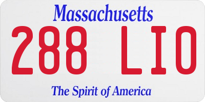 MA license plate 288LI0