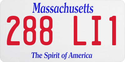 MA license plate 288LI1