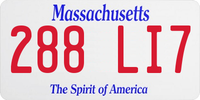 MA license plate 288LI7