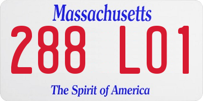 MA license plate 288LO1