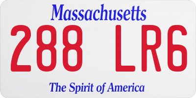 MA license plate 288LR6