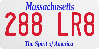 MA license plate 288LR8