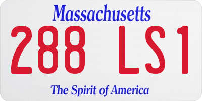 MA license plate 288LS1