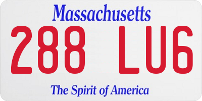 MA license plate 288LU6