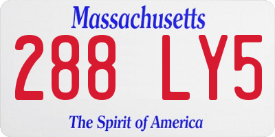 MA license plate 288LY5