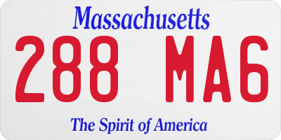 MA license plate 288MA6