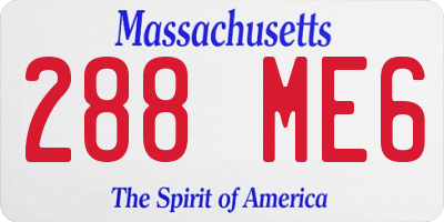 MA license plate 288ME6