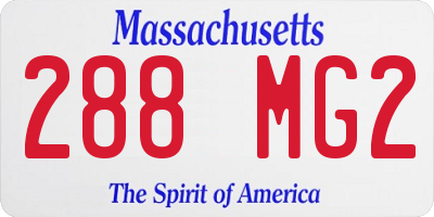 MA license plate 288MG2