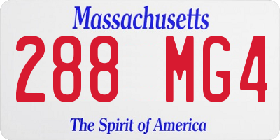 MA license plate 288MG4
