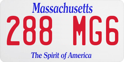 MA license plate 288MG6