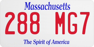MA license plate 288MG7
