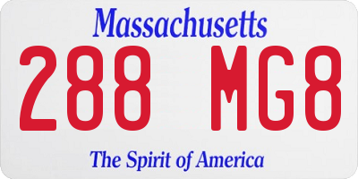 MA license plate 288MG8