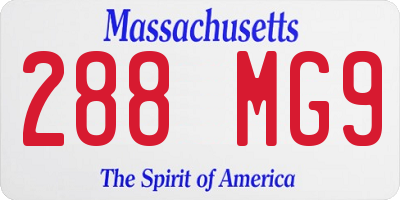 MA license plate 288MG9