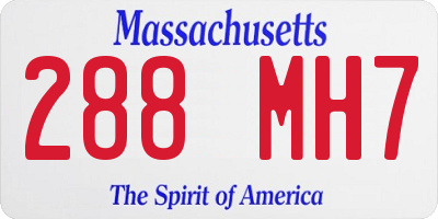 MA license plate 288MH7