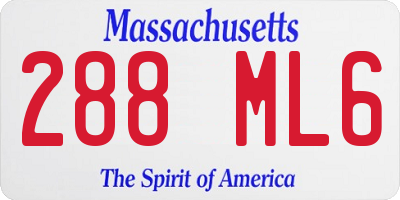 MA license plate 288ML6