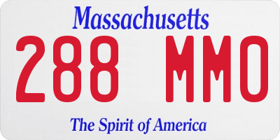 MA license plate 288MM0