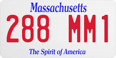 MA license plate 288MM1