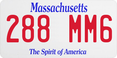 MA license plate 288MM6