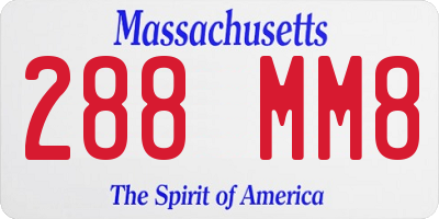 MA license plate 288MM8