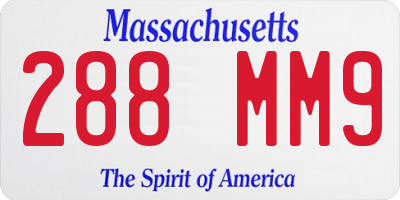 MA license plate 288MM9