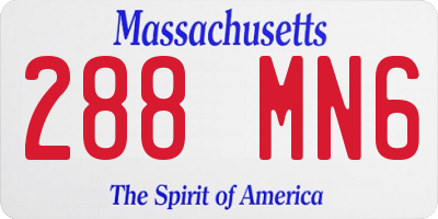 MA license plate 288MN6