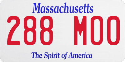 MA license plate 288MO0
