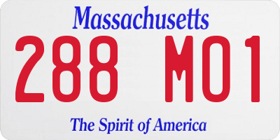 MA license plate 288MO1