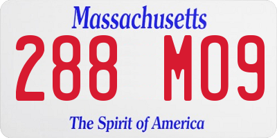 MA license plate 288MO9