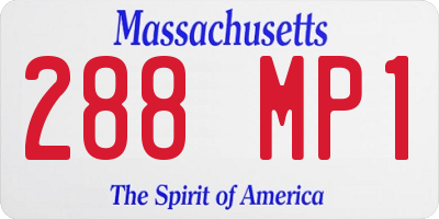 MA license plate 288MP1