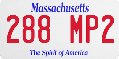MA license plate 288MP2