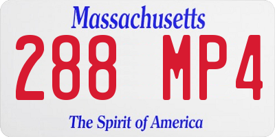 MA license plate 288MP4
