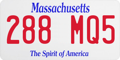 MA license plate 288MQ5