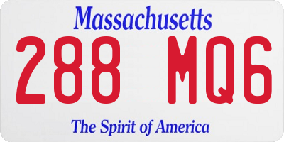 MA license plate 288MQ6