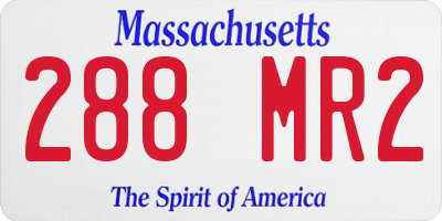 MA license plate 288MR2