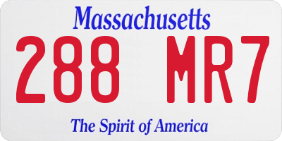 MA license plate 288MR7