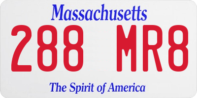 MA license plate 288MR8