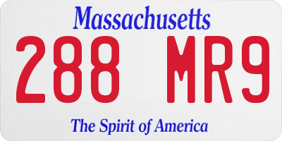 MA license plate 288MR9