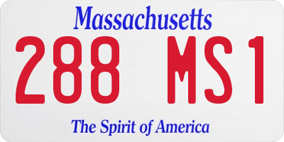 MA license plate 288MS1