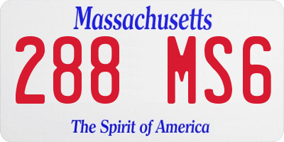 MA license plate 288MS6