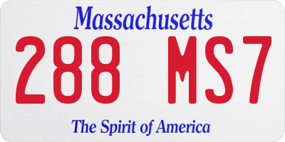 MA license plate 288MS7